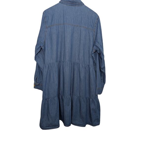 J Gee Denim Ruffle Shirt Dress Size 2X - Picture 6 of 8
